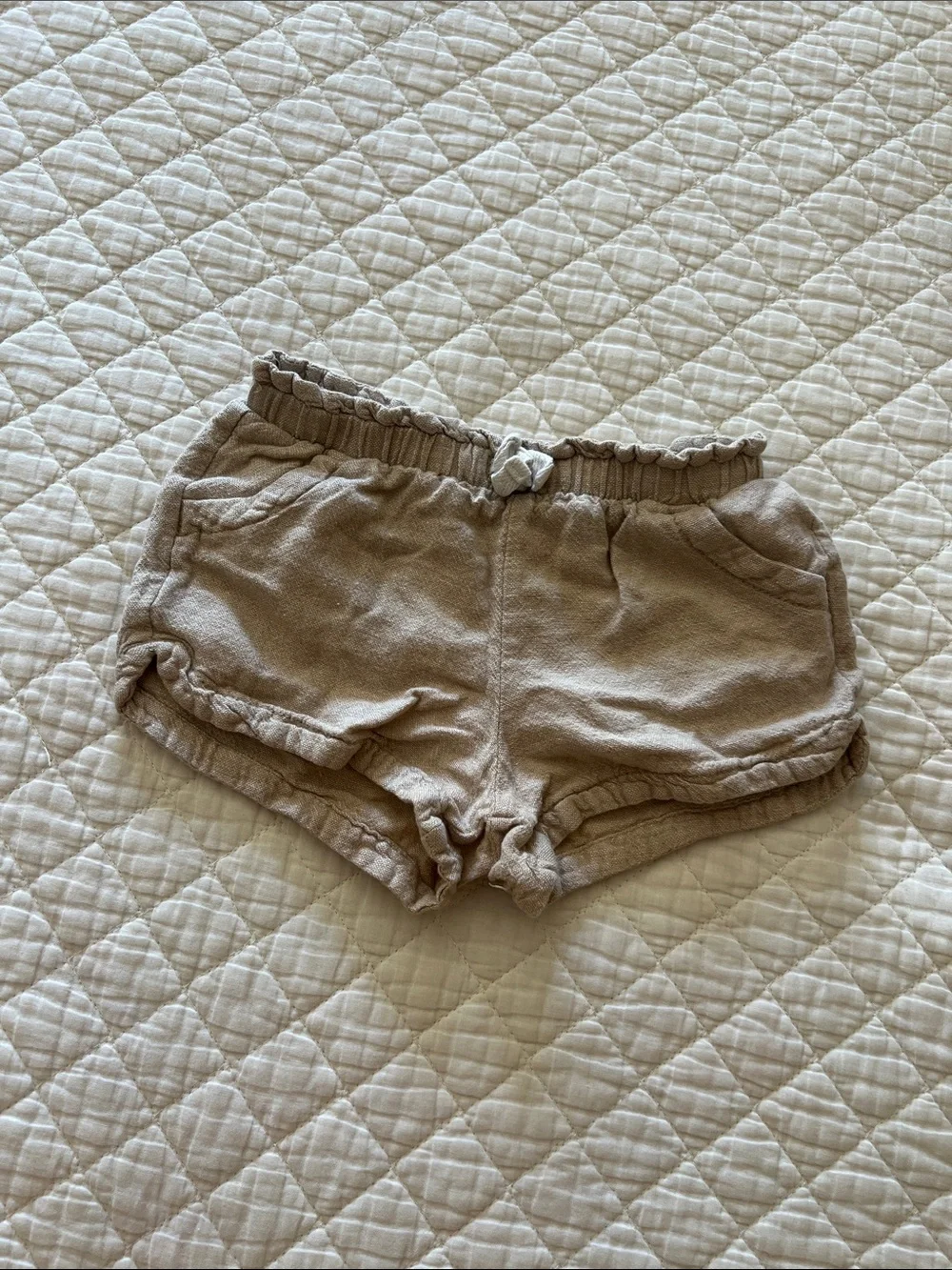 Old Navy Toddler Girl Tan Linen Shorts Size 3t